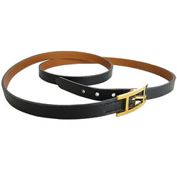 Hermes HERMES bracelet API leather metal black gold ladies s0016m