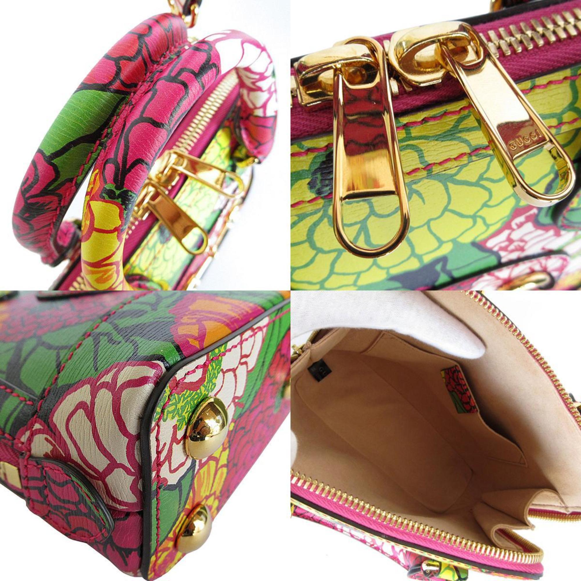 GUCCI Handbag Shoulder Bag KEN SCOTT Horsebit Leather Multicolor Gold Women's 640716 s0026f