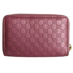 GUCCI Business Card Holder/Card Case Wallet/Coin Micro Guccissima Leather Metallic Pink Women's 255452 s0152f