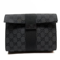 GUCCI Pouch GG Canvas Black Women's w0753a