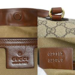 GUCCI Handbag Shoulder Bag GG Supreme Leather Beige Brown Gold Women's 429147 e59171j