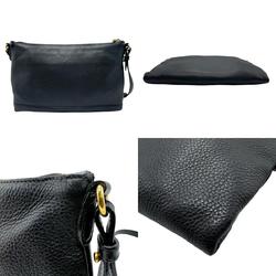 PRADA Shoulder Bag Leather Black Women's z2315