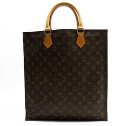 Louis Vuitton LOUIS VUITTON Handbag Monogram Sac Plat Canvas Brown Gold Men's M51140 w0743a