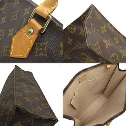 Louis Vuitton LOUIS VUITTON Handbag Monogram Sac Plat Canvas Brown Gold Men's M51140 w0743a