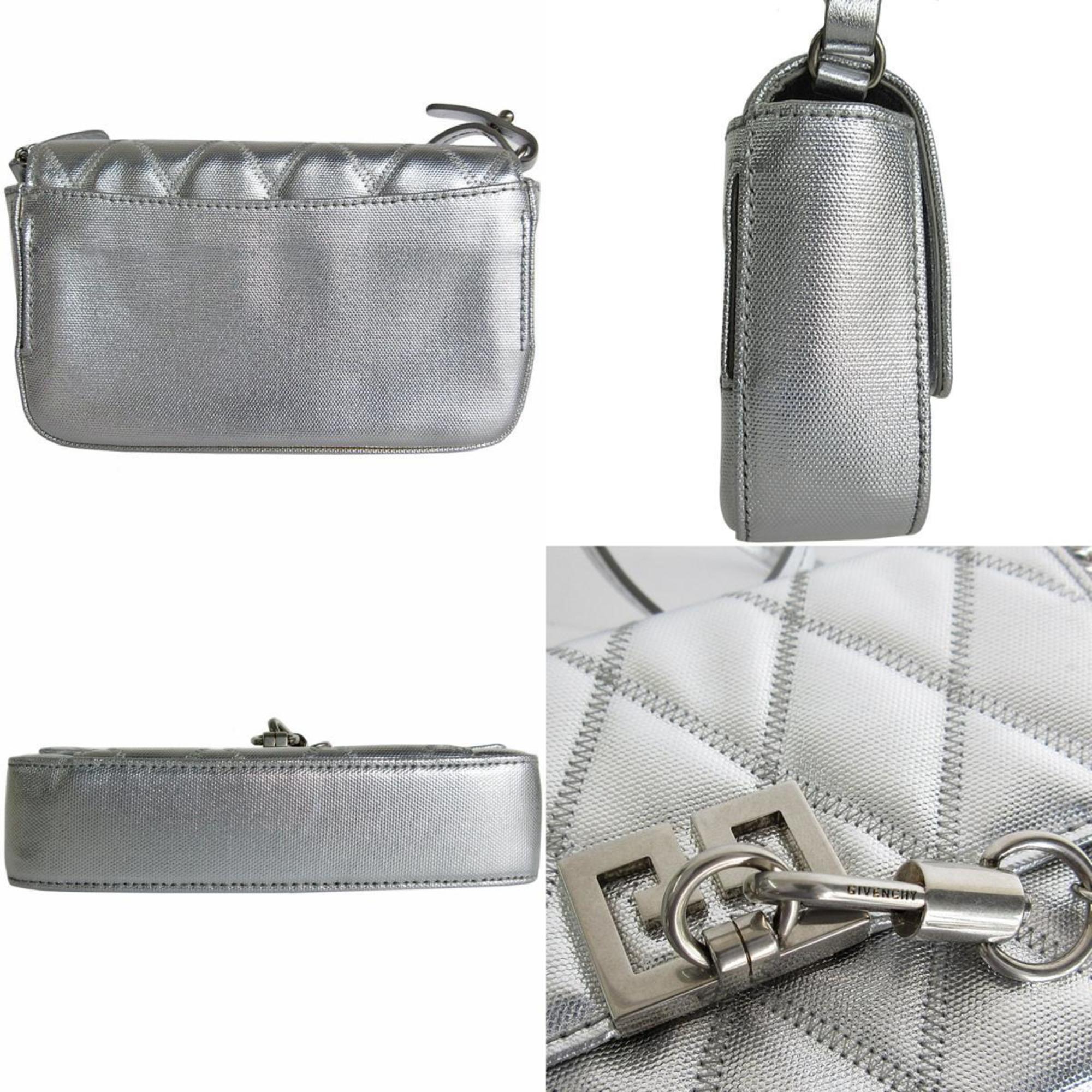 Givenchy shoulder bag polyester silver women's s0136a