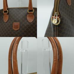 CELINE Handbag Macadam Leather Brown Gold Women's PD354