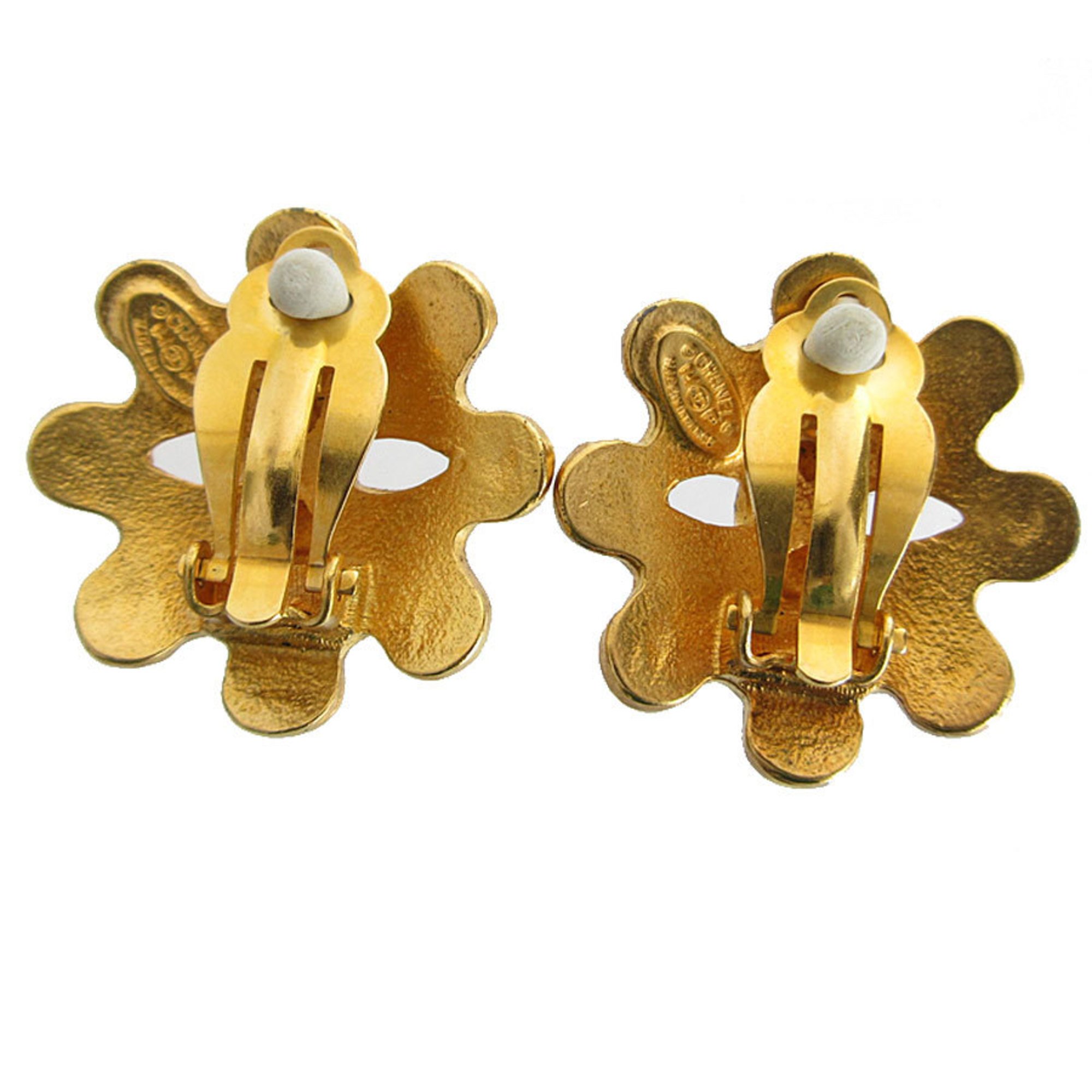 CHANEL Coco Mark Metal Gold Earrings for Women s0160i