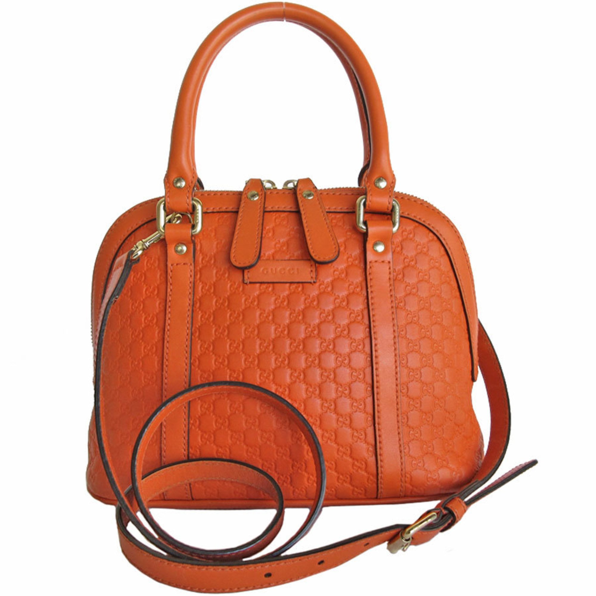 GUCCI Handbag Shoulder Bag Micro Guccissima Leather Orange Women's 449654 s0237a