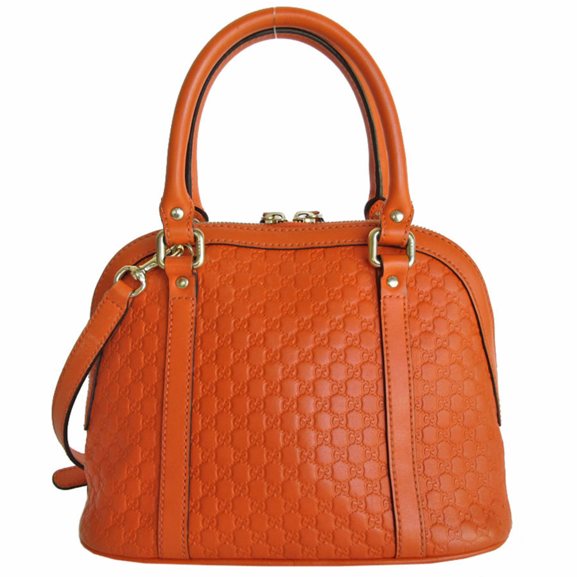 GUCCI Handbag Shoulder Bag Micro Guccissima Leather Orange Women's 449654 s0237a