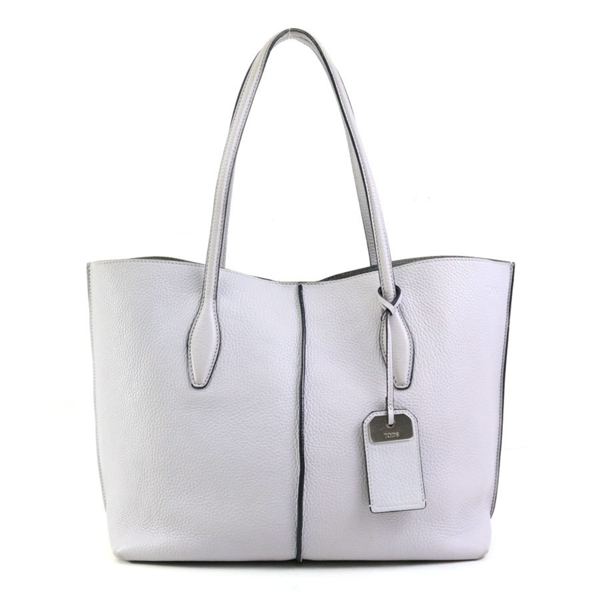 Tod's handbag leather grey ladies h30503a