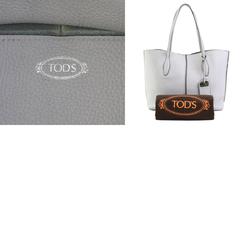 Tod's handbag leather grey ladies h30503a