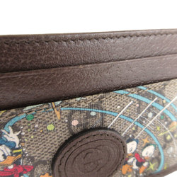 GUCCI Business Card Holder/Card Case x Disney GG Supreme Canvas Leather Brown Multicolor Women's 647942 s0182j