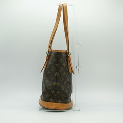 LOUIS VUITTON Handbag Monogram Bucket Leather Brown Gold Women's M42238 PD426