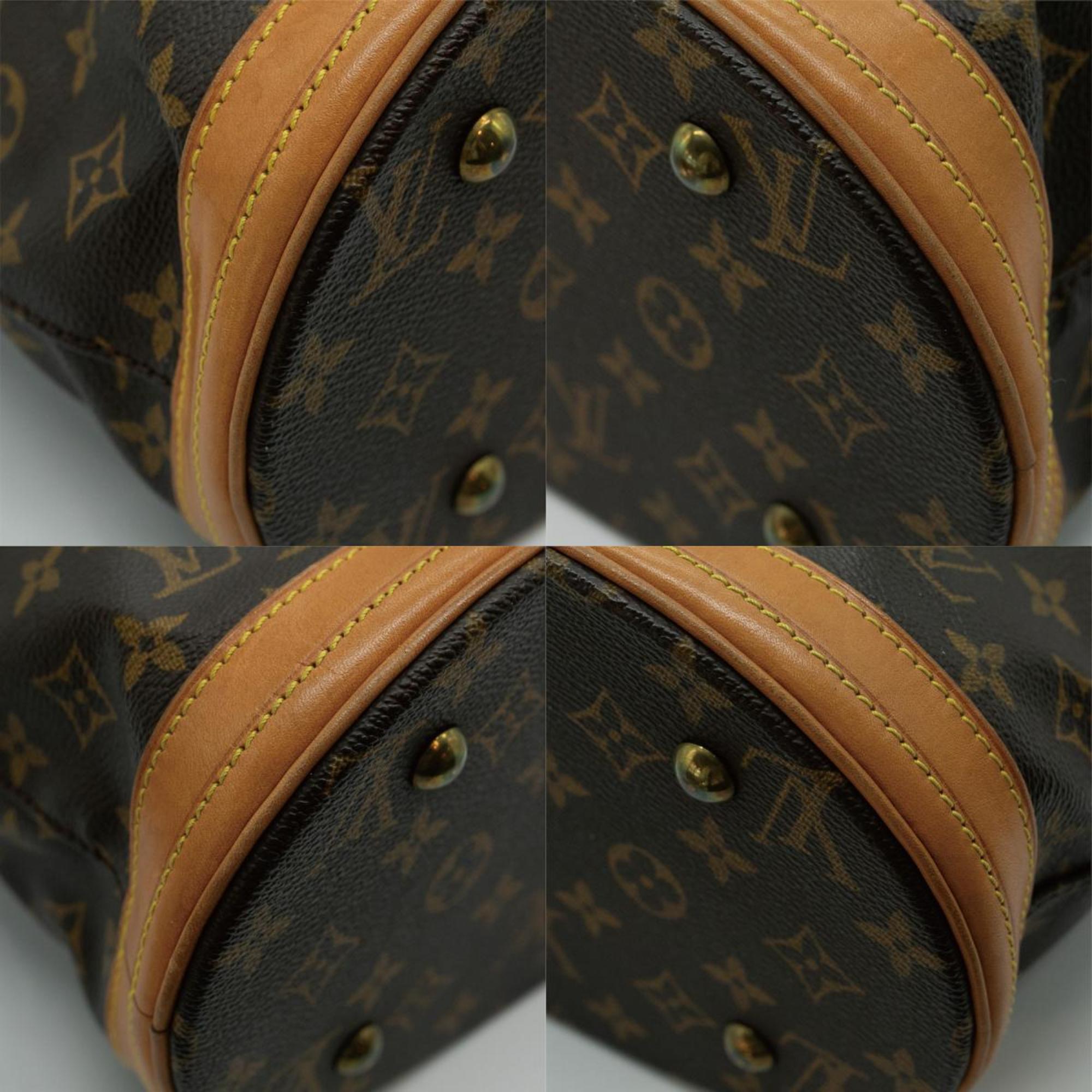 LOUIS VUITTON Handbag Monogram Bucket Leather Brown Gold Women's M42238 PD426