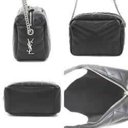 Saint Laurent shoulder bag Lulu leather black women's 574102 99971g