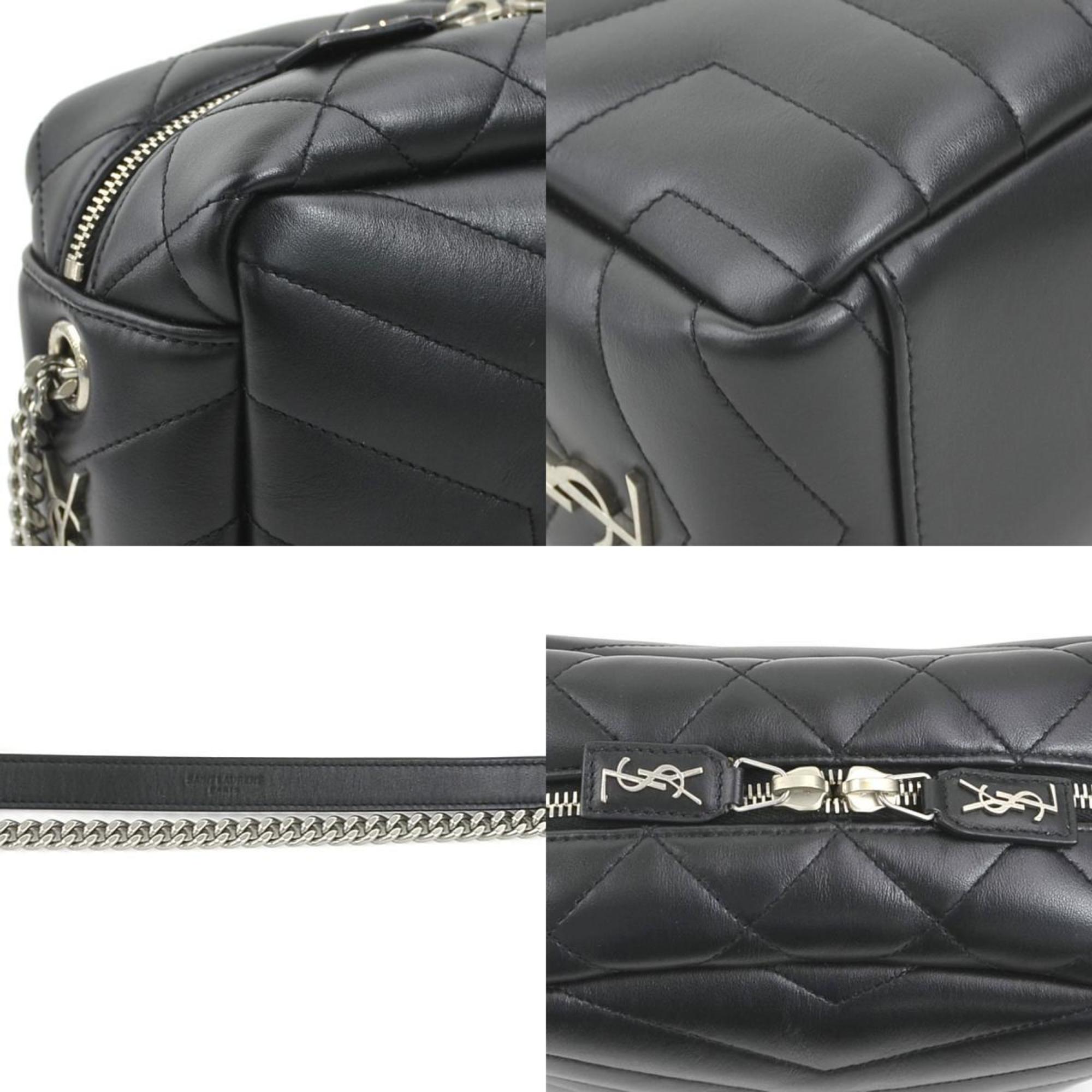 Saint Laurent shoulder bag Lulu leather black women's 574102 99971g