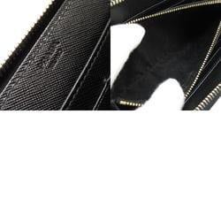 PRADA Round Long Wallet Leather Black Gold Women's w0754g