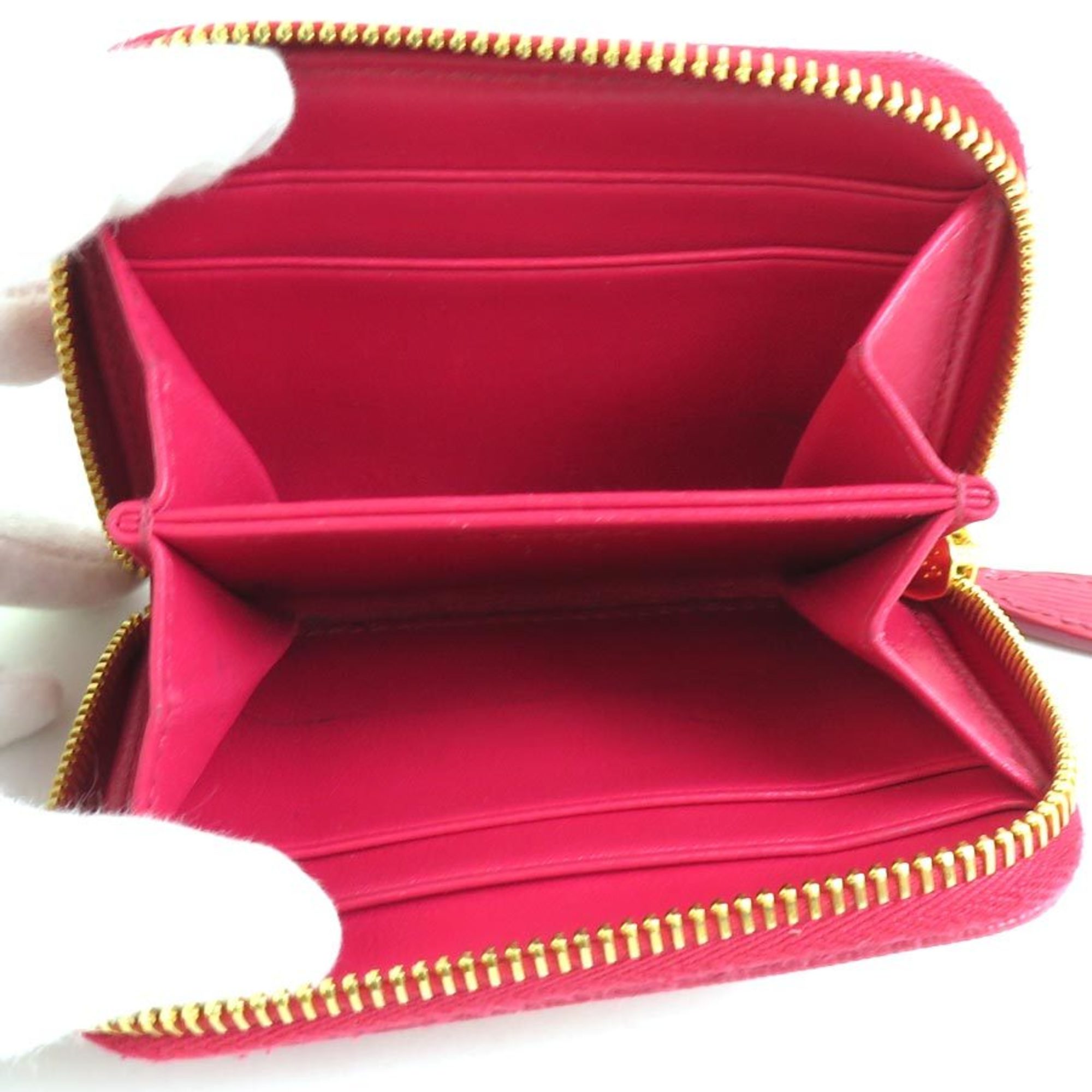 PRADA wallet/coin case leather pink ladies h30514a