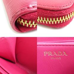 PRADA wallet/coin case leather pink ladies h30514a