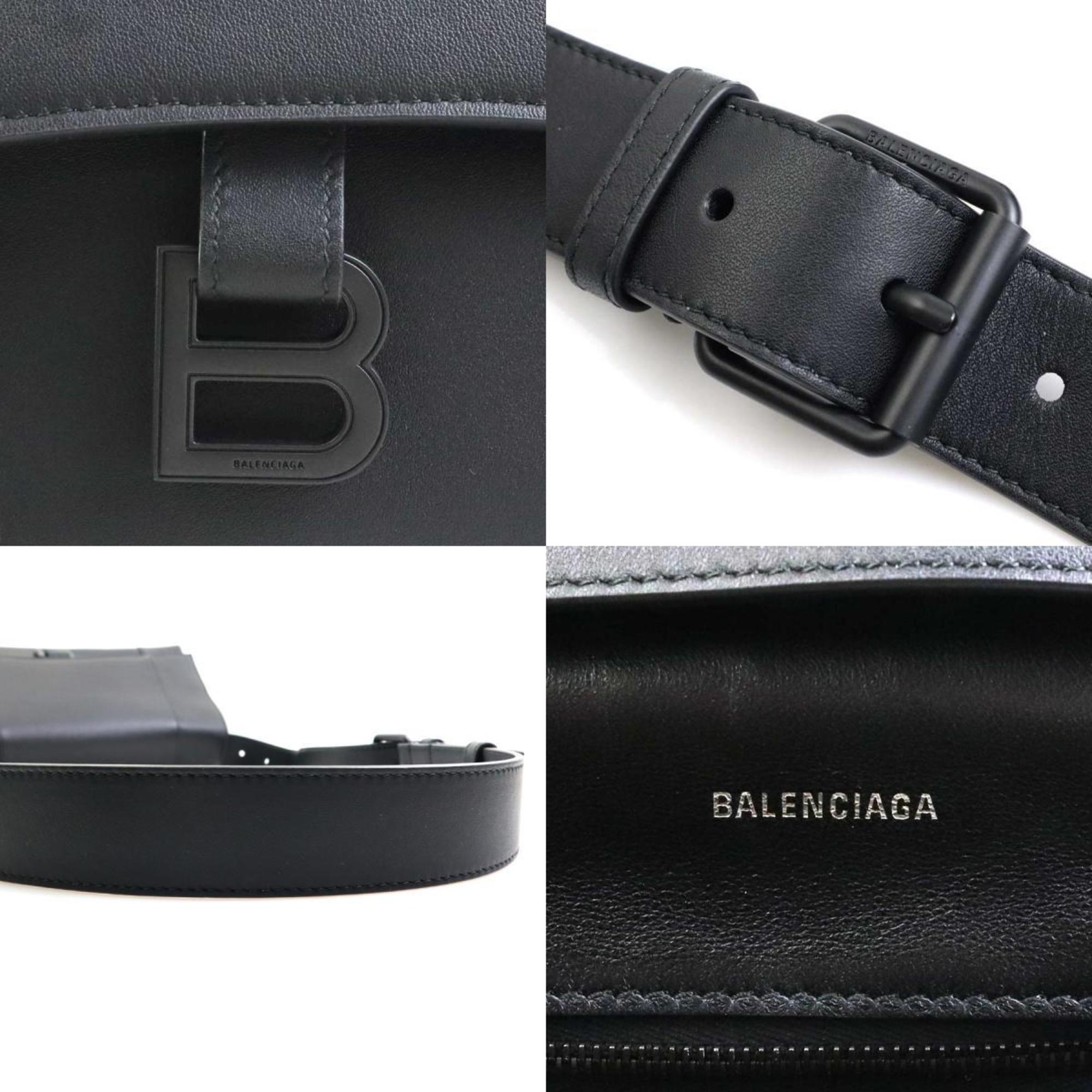 BALENCIAGA Shoulder Bag Leather Black Women's 671354 99969i