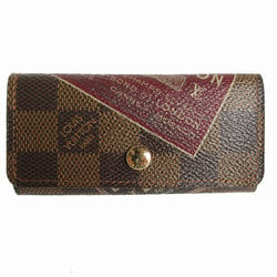 LOUIS VUITTON Key Case Label Collection Damier Multicle 4 Canvas Brown Gold Men's Women's s0074