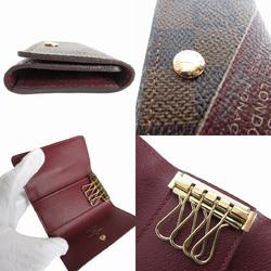 LOUIS VUITTON Key Case Label Collection Damier Multicle 4 Canvas Brown Gold Men's Women's s0074