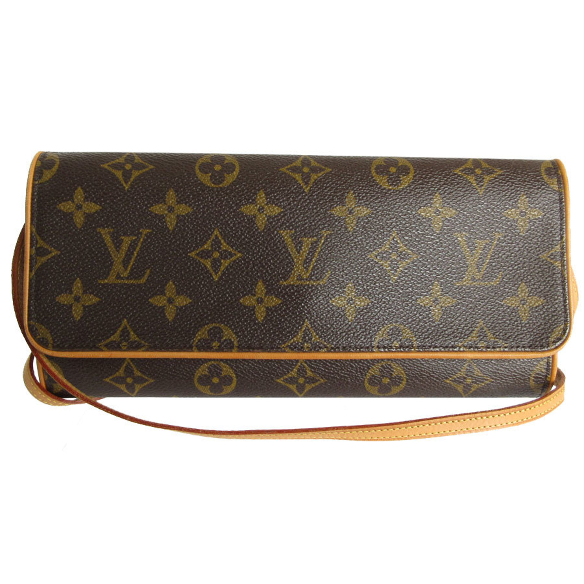 Louis Vuitton LOUIS VUITTON Shoulder Bag Monogram Pochette Twin GM Canvas Brown Women's M51852 s0142f