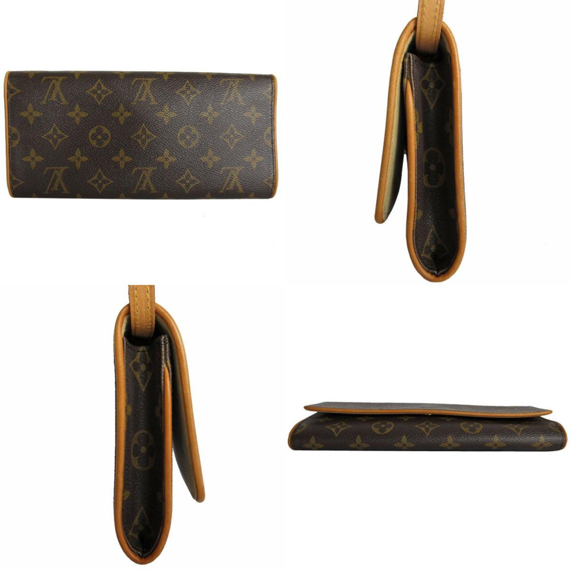 Louis Vuitton LOUIS VUITTON Shoulder Bag Monogram Pochette Twin GM Canvas Brown Women's M51852 s0142f