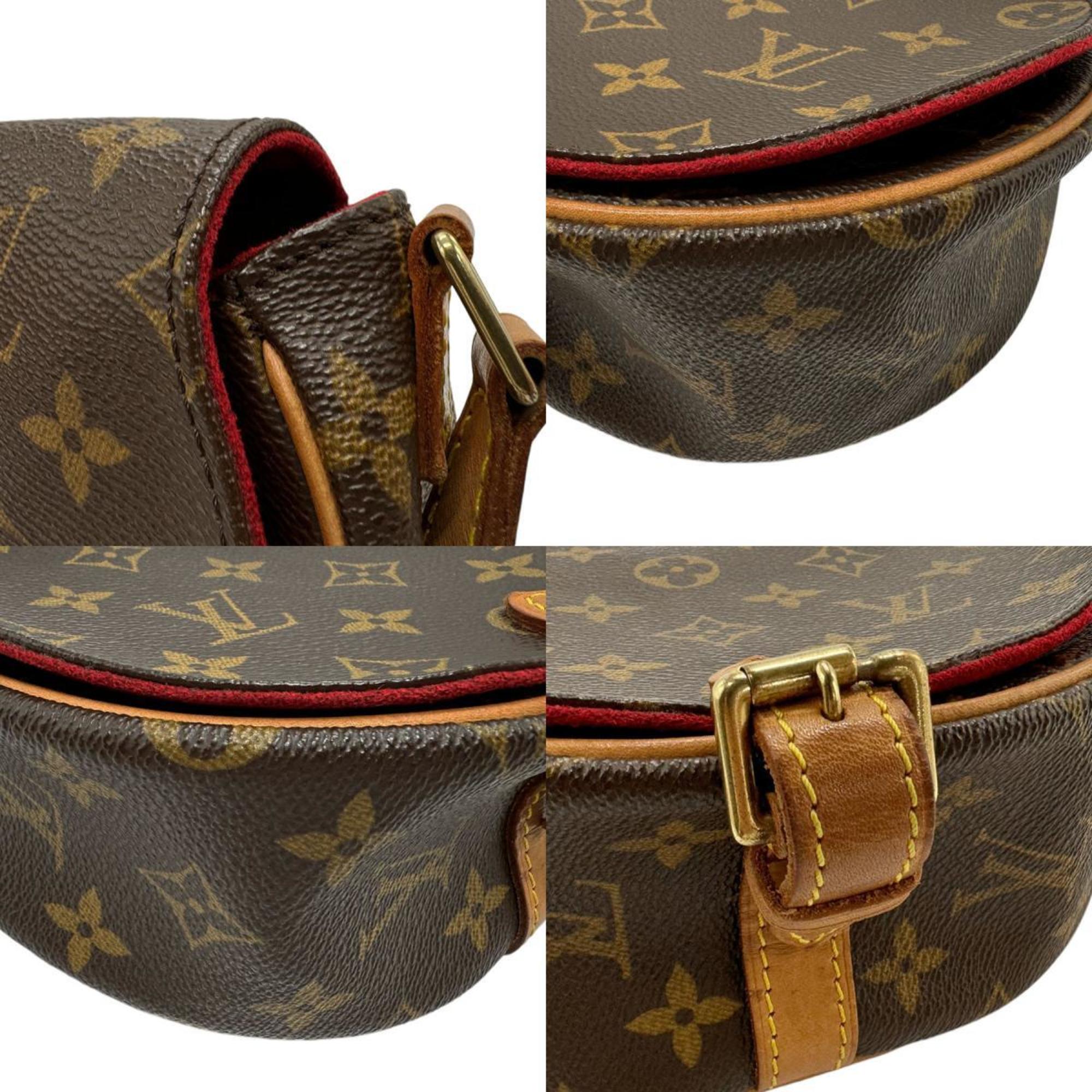 Louis Vuitton LOUIS VUITTON Shoulder Bag Monogram Tan Blanc Canvas Brown Gold Women's M51179 z2319