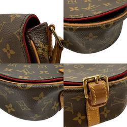 Louis Vuitton LOUIS VUITTON Shoulder Bag Monogram Tan Blanc Canvas Brown Gold Women's M51179 z2319