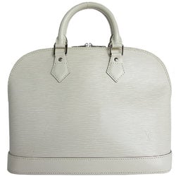 Louis Vuitton LOUIS VUITTON Handbag Epi Alma Leather Off-White Silver Women's s0062a