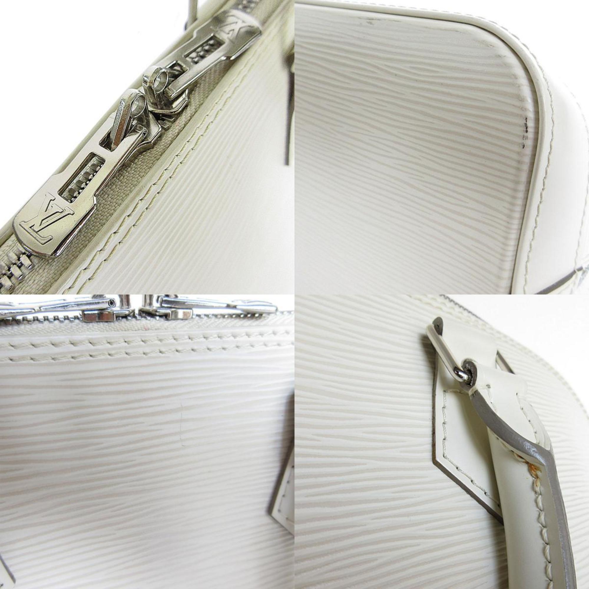 Louis Vuitton LOUIS VUITTON Handbag Epi Alma Leather Off-White Silver Women's s0062a