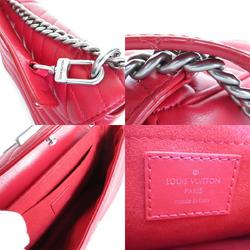 LOUIS VUITTON Handbag Shoulder Bag New Wave Chain MM Leather Red Silver Women's M51943 s0210a