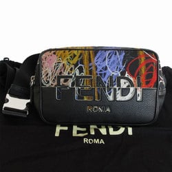 FENDI Body bag Shoulder Nylon Leather Black Multicolor Silver Men's s0240i