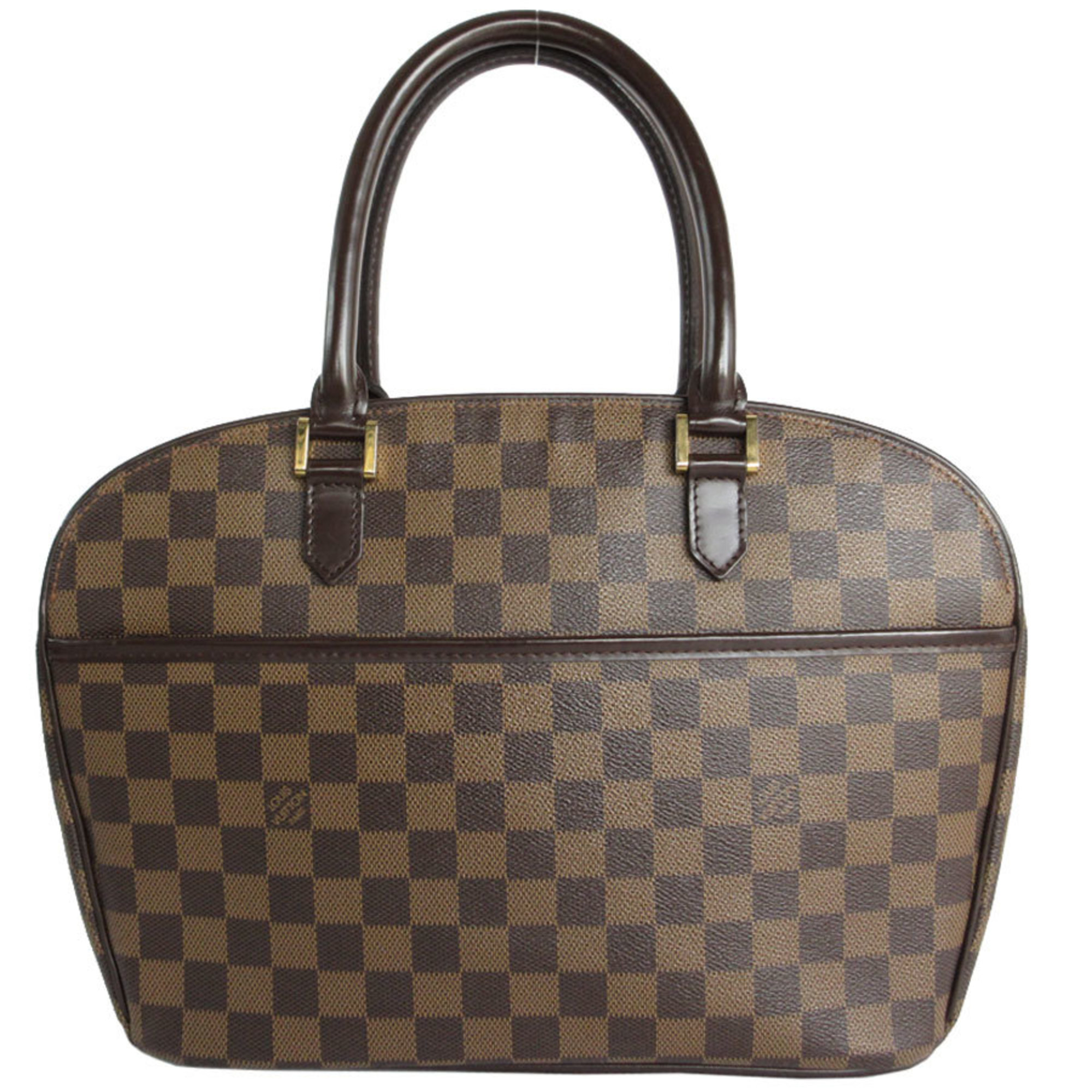 Louis Vuitton LOUIS VUITTON Handbag Damier Saria Horizontal Canvas Brown Gold Women's N51282 s0116a