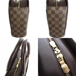 Louis Vuitton LOUIS VUITTON Handbag Damier Saria Horizontal Canvas Brown Gold Women's N51282 s0116a