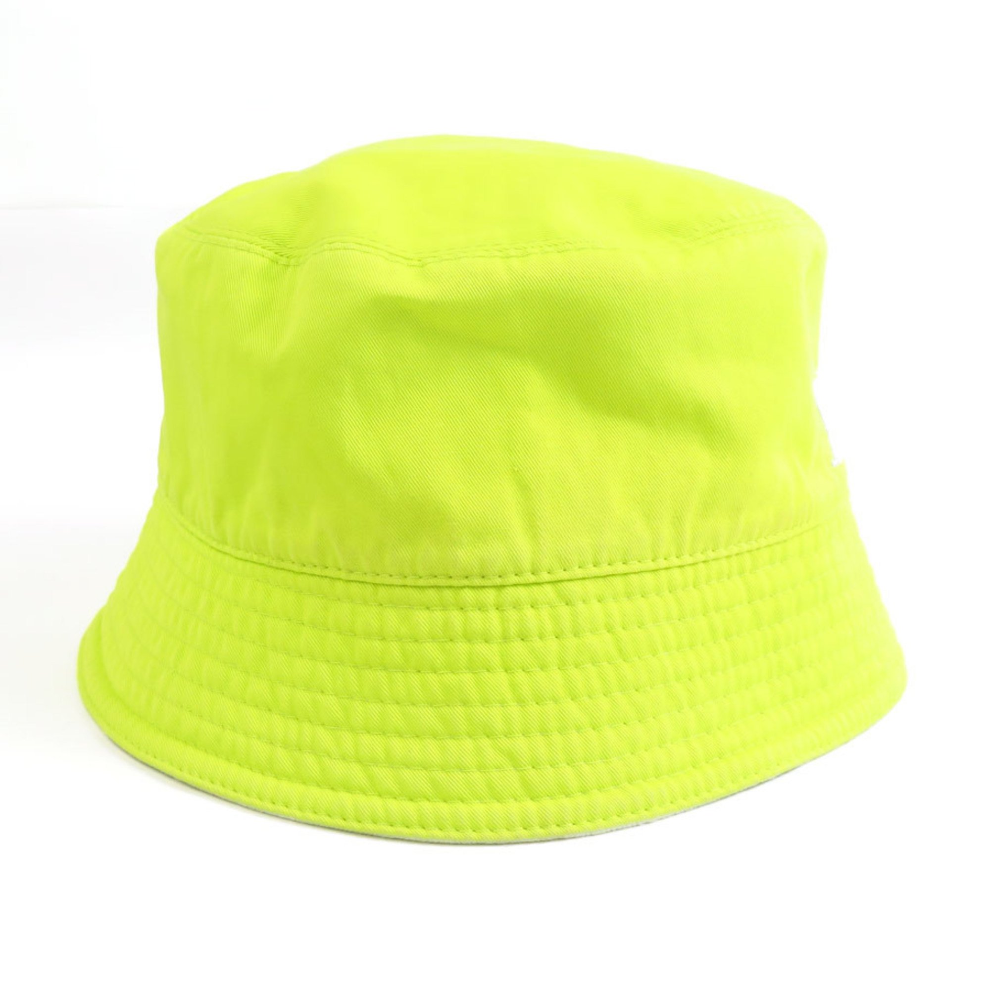 LOUIS VUITTON Hat Bucket Reversible Cotton Polyester Yellow White Men's M7064L e59182i