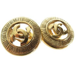 CHANEL Coco Mark Metal Gold Earrings for Women s0190i