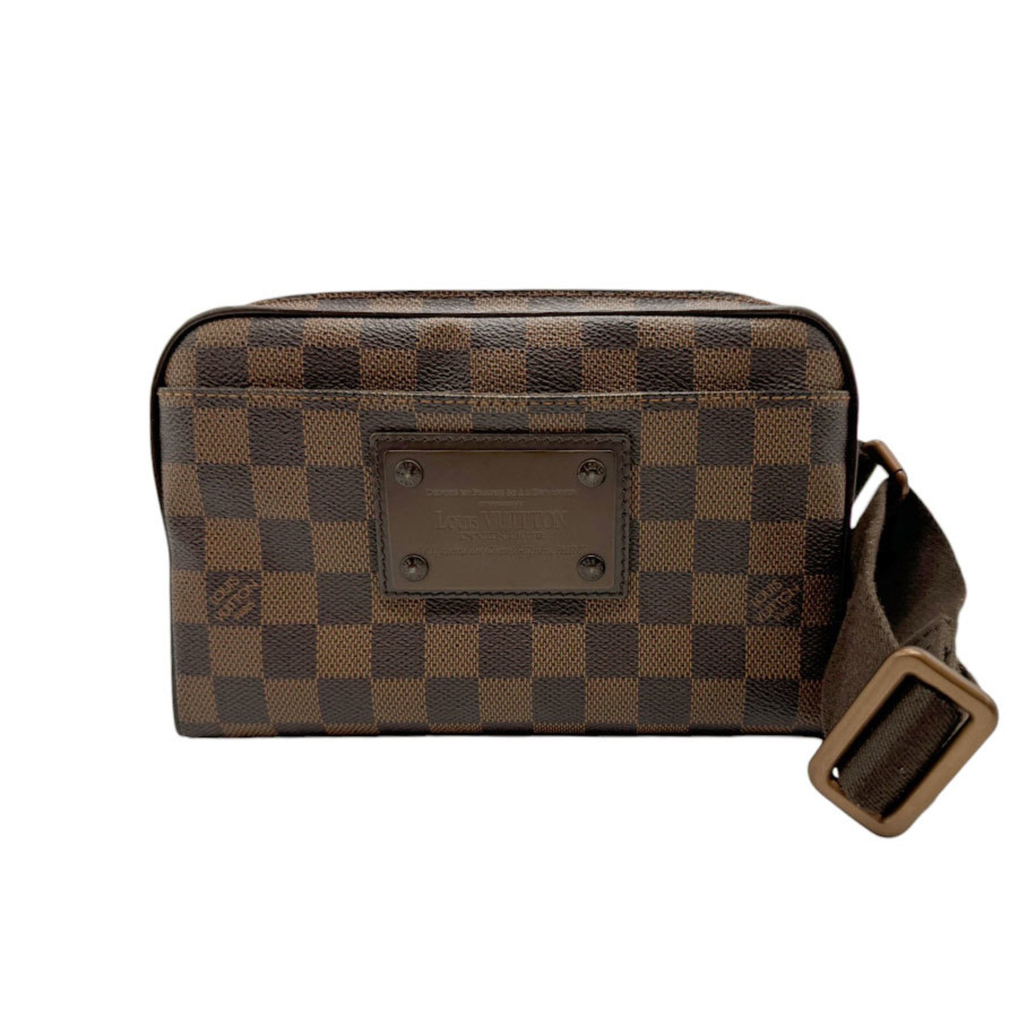 Louis Vuitton Damier Bum Bag Brooklyn Canvas Brown Men's N41101 z2338