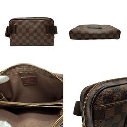 Louis Vuitton Damier Bum Bag Brooklyn Canvas Brown Men's N41101 z2338