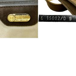 FENDI Shoulder Bag Suede Brown Gold Women's z2362