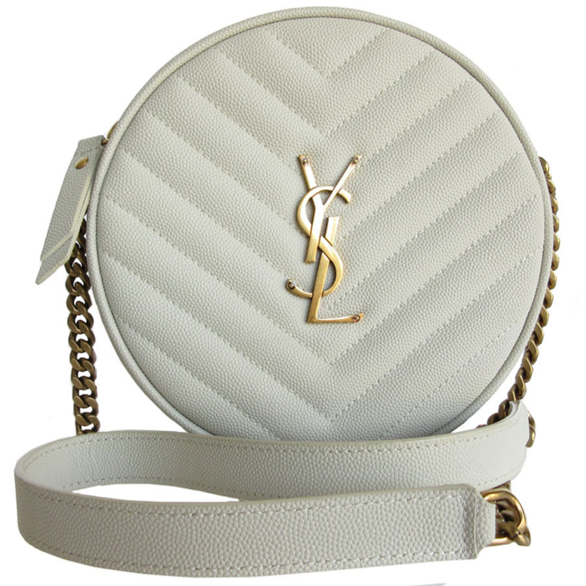 Saint Laurent shoulder bag leather ivory gold women's s0239f