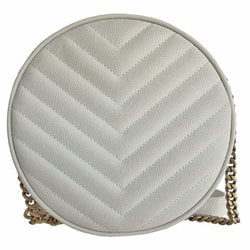 Saint Laurent shoulder bag leather ivory gold women's s0239f