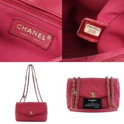 CHANEL Shoulder Bag Matelasse Leather Pink Gold Women's e59177a