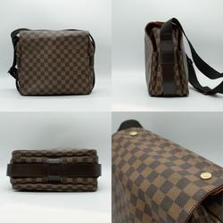 LOUIS VUITTON Shoulder Bag Damier Naviglio Canvas Brown Gold Men's M45255 PD421