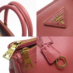 PRADA handbag leather pink gold ladies w0747a