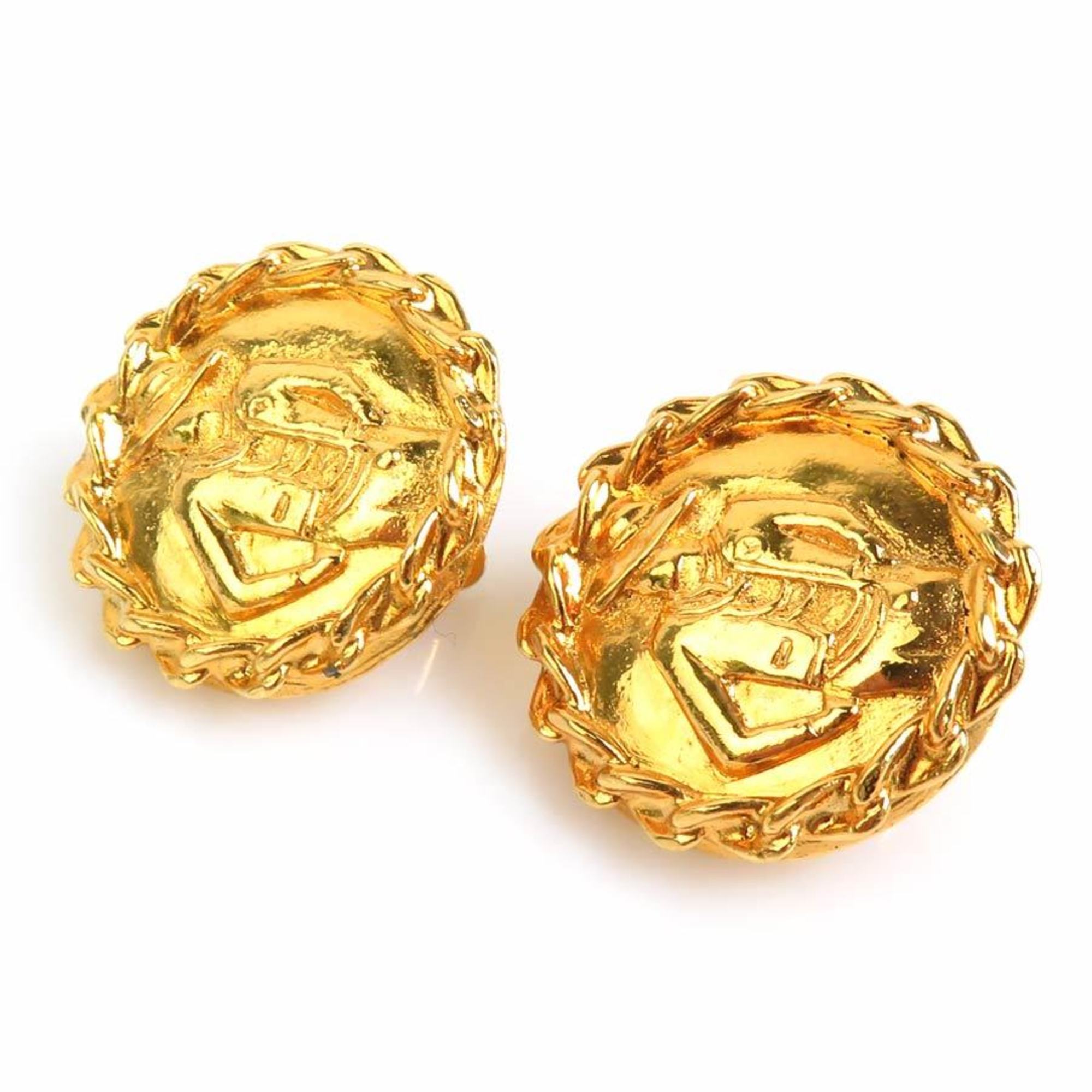 CHANEL Earrings Mademoiselle Metal Gold Women's e59168g