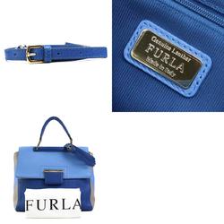 Furla handbag shoulder bag leather blue ladies h30501a