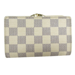 Louis Vuitton LOUIS VUITTON Bi-fold wallet Damier Azur Portefeuille Viennese canvas Azure Gold Women's M61676 s0280a