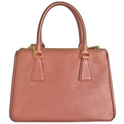 PRADA handbag shoulder bag leather metallic pink gold ladies s0143f